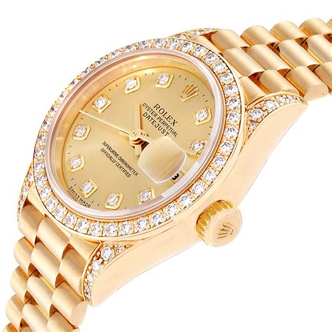 lady gold rolex|gold lady Rolex watch.